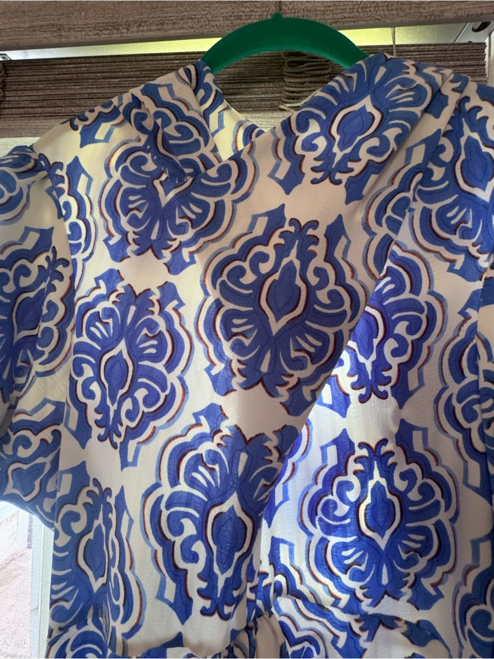 entro Blue and White Printed Maxi Dress - Picture 5 of 11